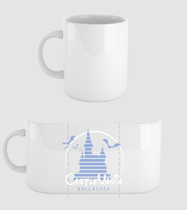 România CastleVania model alb pe tricou