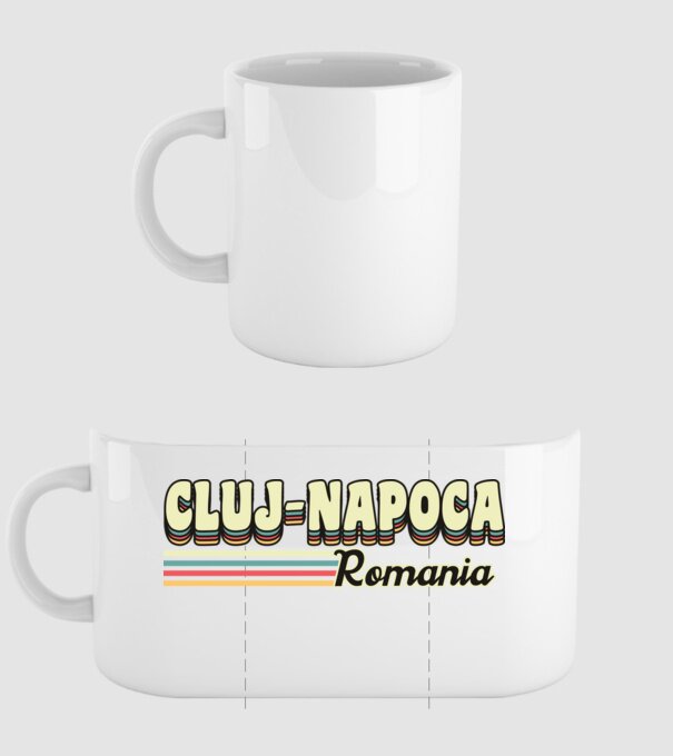 România Cluj-Napoca model alb pe tricou