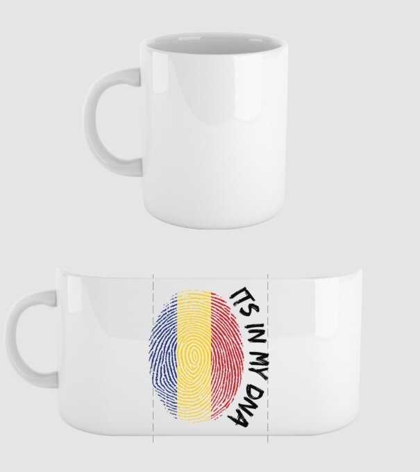 România fingerprint model alb pe tricou