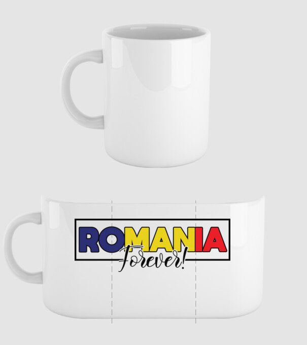 Romania forever model alb pe tricou