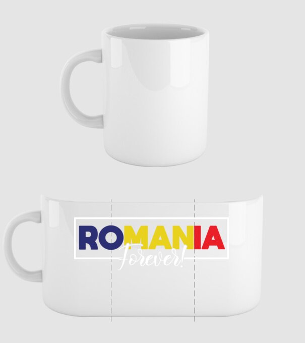 Romania forever model alb pe tricou