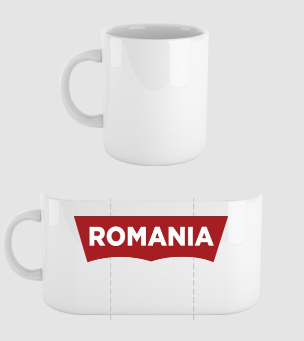 România levis model alb pe tricou