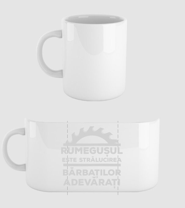 Rumegușul este strălucirea bărbaților adevărați model alb pe tricou