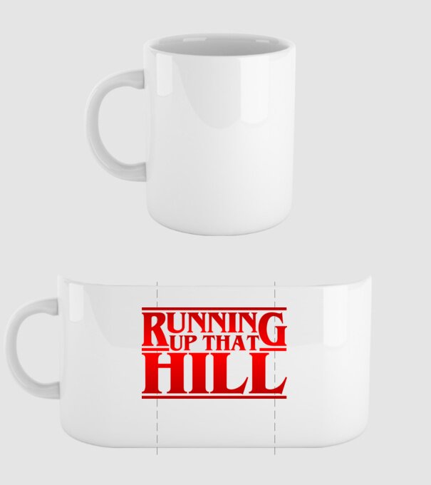 running up that hill model alb pe tricou
