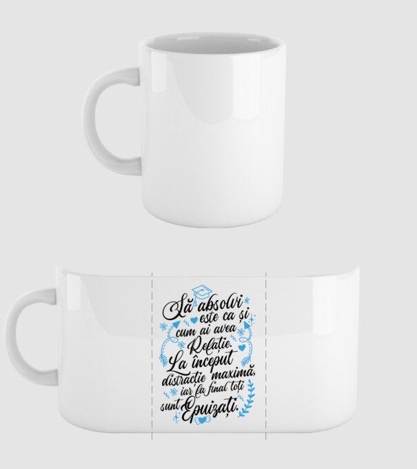 Să absolvi este ca și cum ai avea relație model alb pe tricou