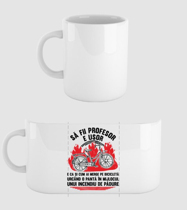 Să fii profesor e ușor model alb pe tricou