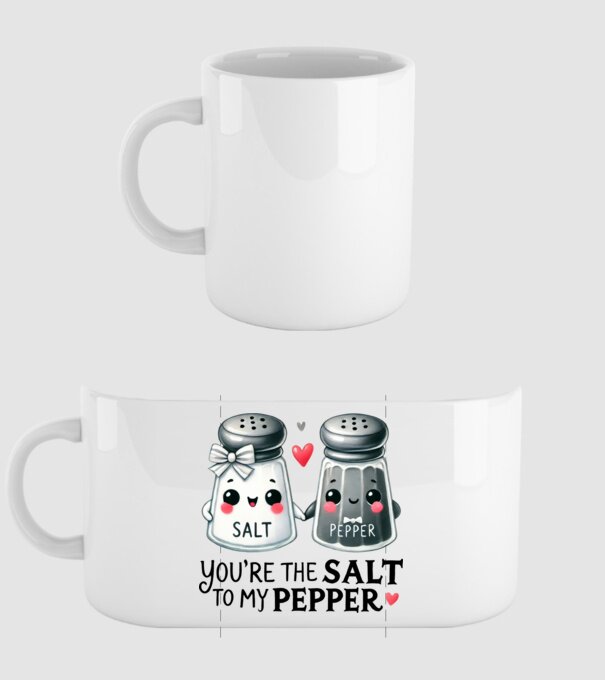 Salt to my Pepper model alb pe tricou