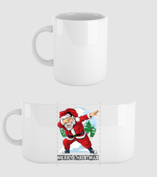 Santa merry christmas model alb pe tricou