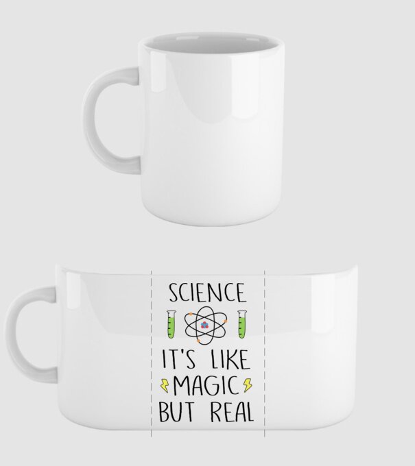 Science its like magic, but real model alb pe tricou