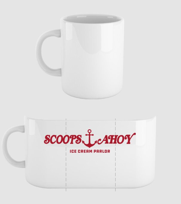 scoops and ahoy stranger things model alb pe tricou