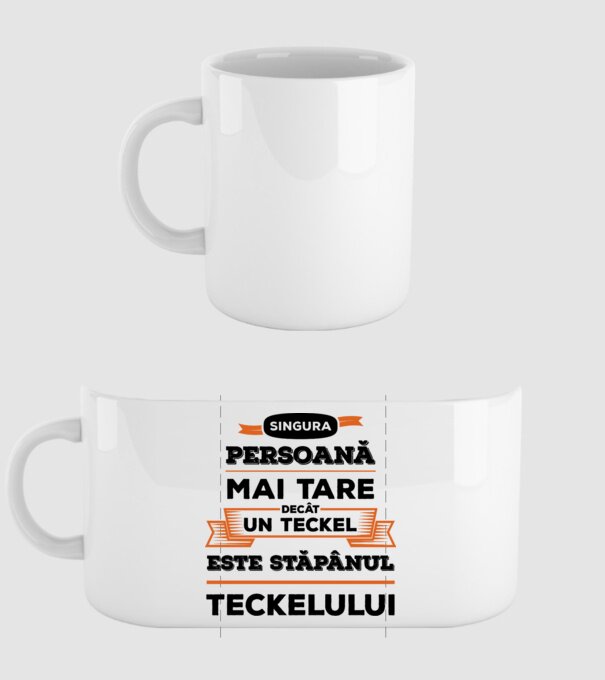 singura persoană mai tare decât un Teckel este stăpânul Teckelului model alb pe tricou