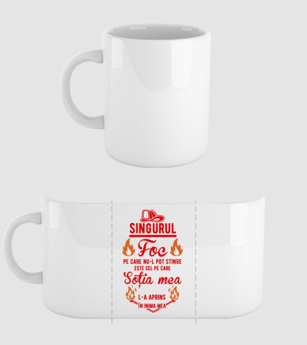 singurul foc pe care nu-l pot stinge este cel pe care soția mea l-a aprins în inima mea model alb pe tricou