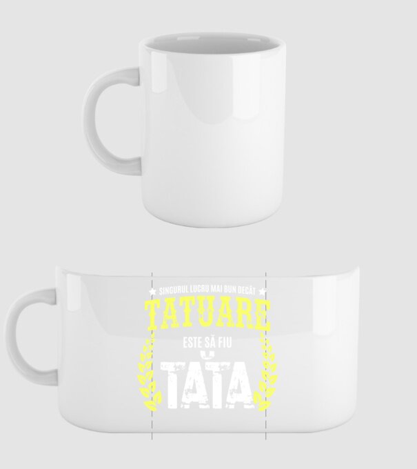 Singurul lucru mai bun decât munca de tatuare este să fii tată model alb pe tricou