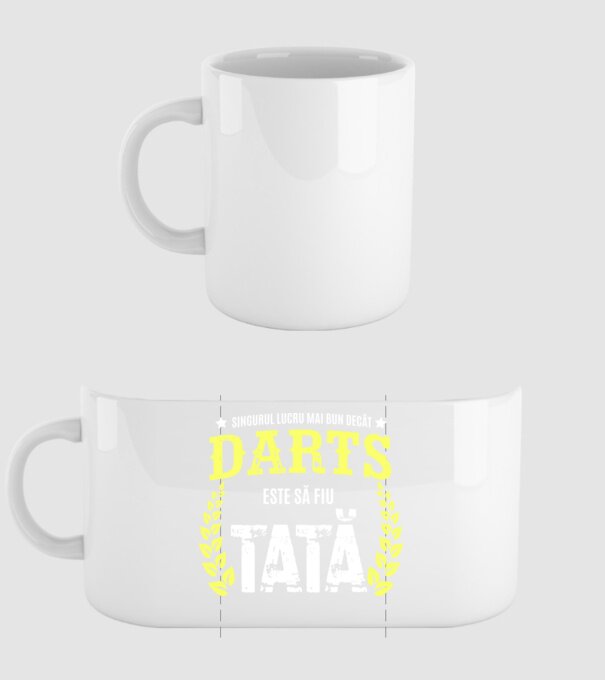 singurul lucru mai bun decât darts este să fiu tată model alb pe tricou