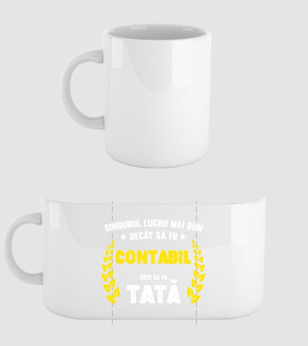 Singurul lucru mai bun decât să fii contabil este să fii tată model alb pe tricou