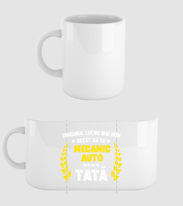 Singurul lucru mai bun decât să fii mecanic auto este să fii tată model alb pe tricou