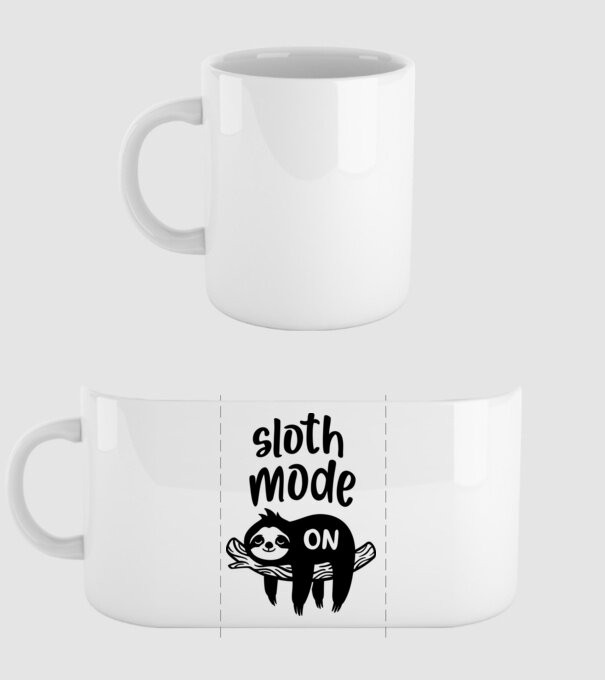 Sloth mode on model alb pe tricou