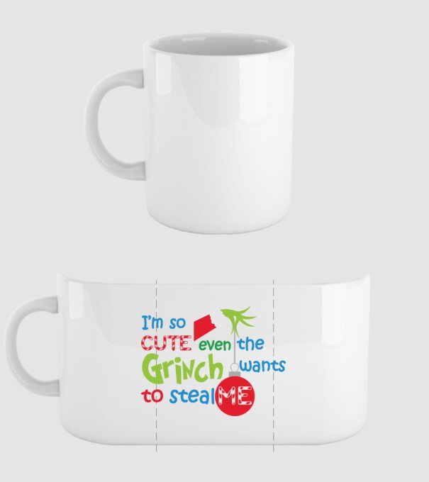 So cute Grinch model alb pe tricou