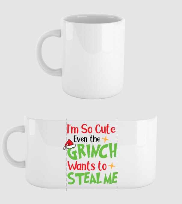 So cute Grinch model alb pe tricou