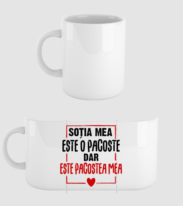 soția mea este o pacoste model alb pe tricou