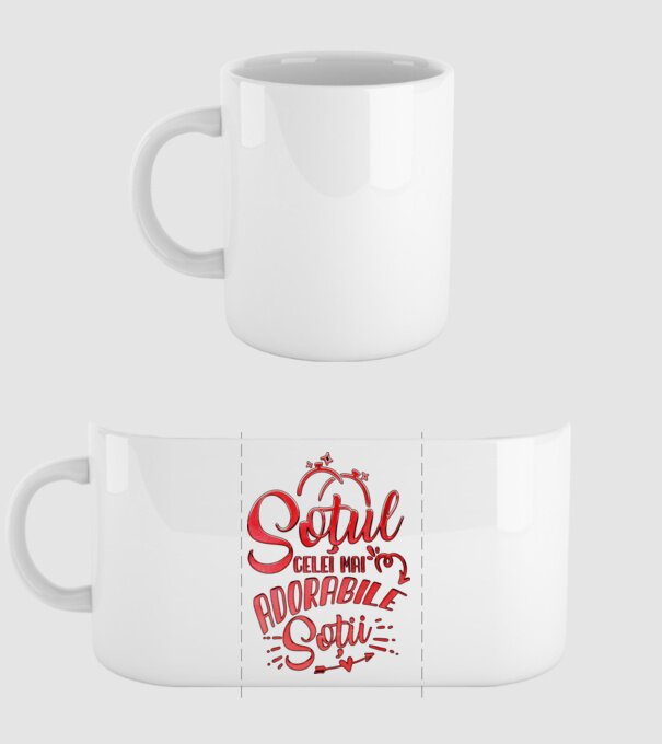 Soțul celei mai adorabile soții model alb pe tricou