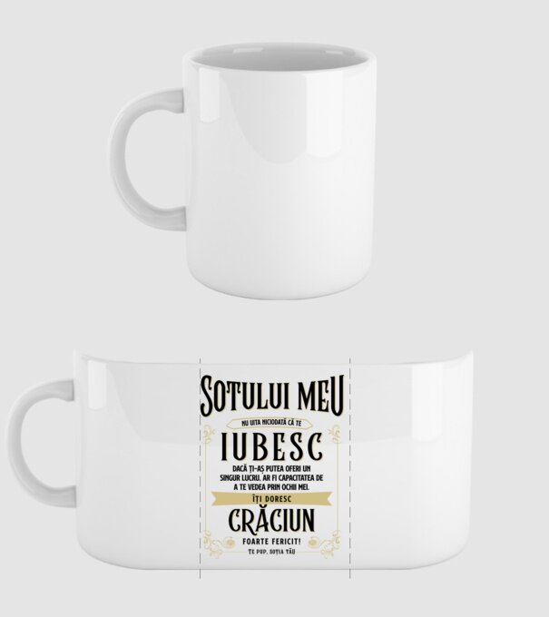 Soțului meu model alb pe tricou