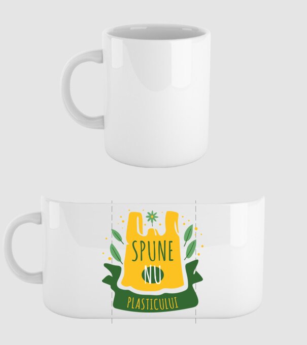 spune nu plasticului model alb pe tricou