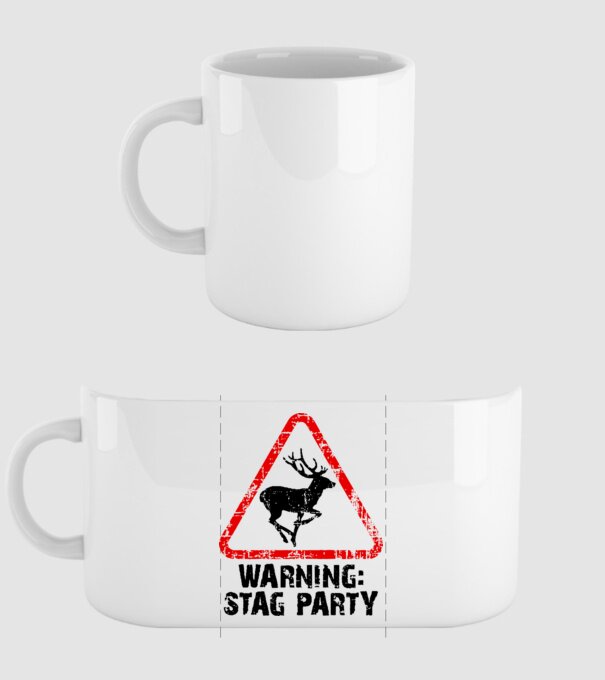 Stag Party model alb pe tricou