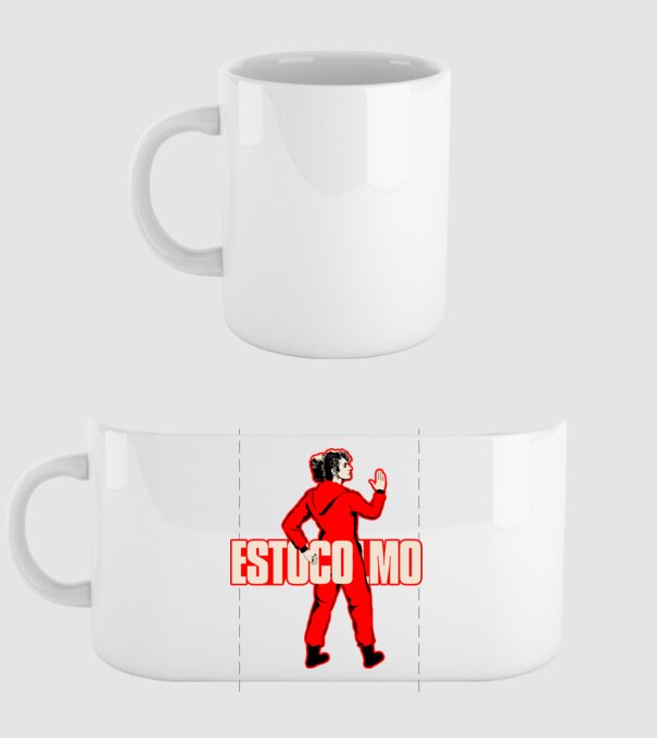 stockholm la casa de papel model alb pe tricou