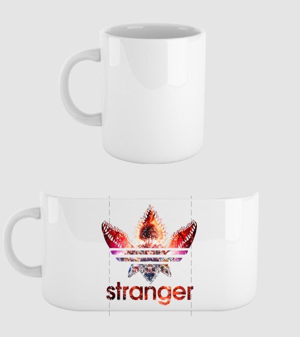 stranger logo poster model alb pe tricou