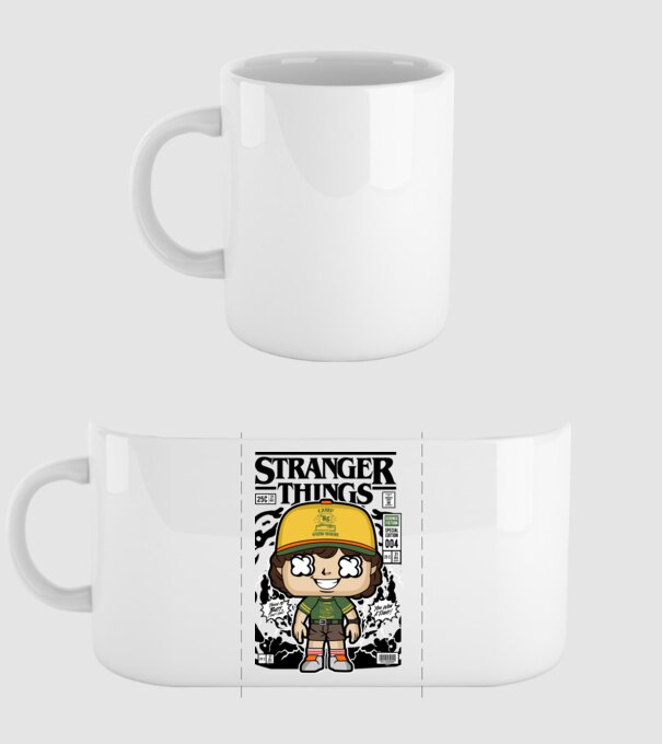 stranger things cereal model alb pe tricou