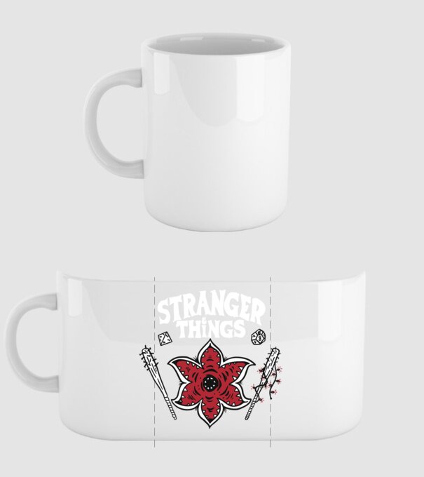 stranger things demogorgon head model alb pe tricou