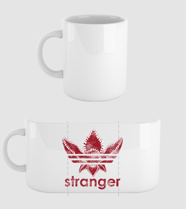 stranger things logo model alb pe tricou