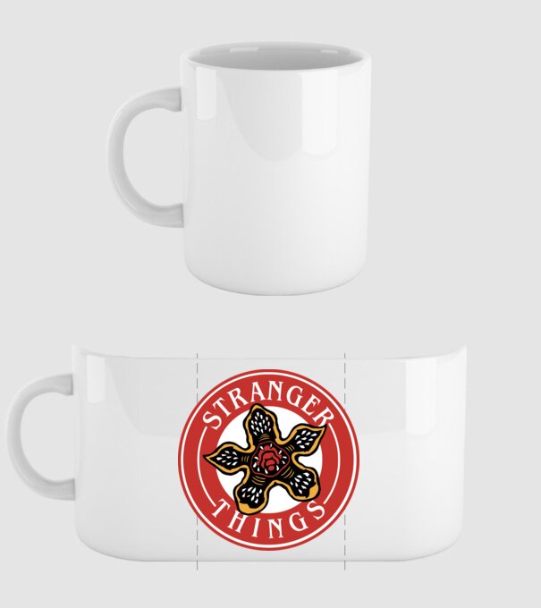 stranger things logo bucks model alb pe tricou