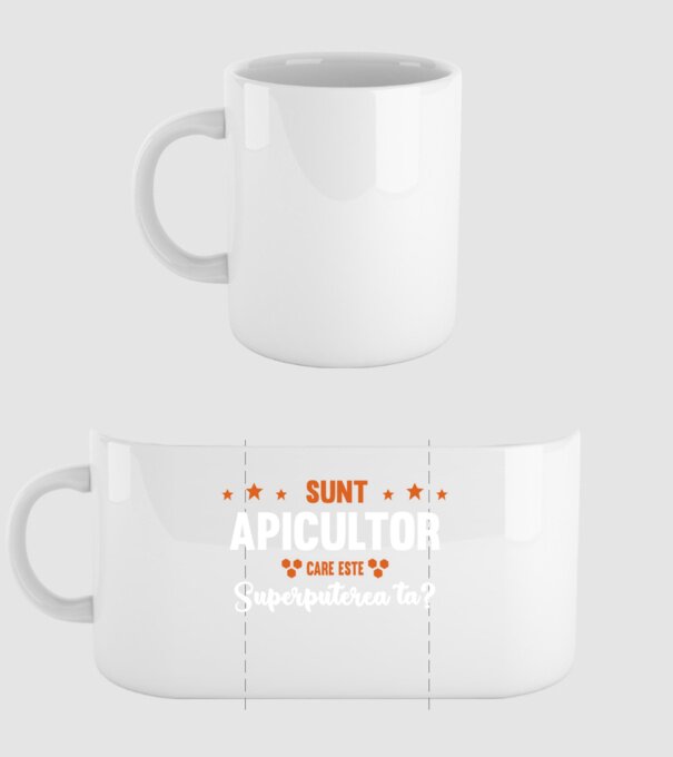 Sunt apicultor, care este superputerea ta? model alb pe tricou