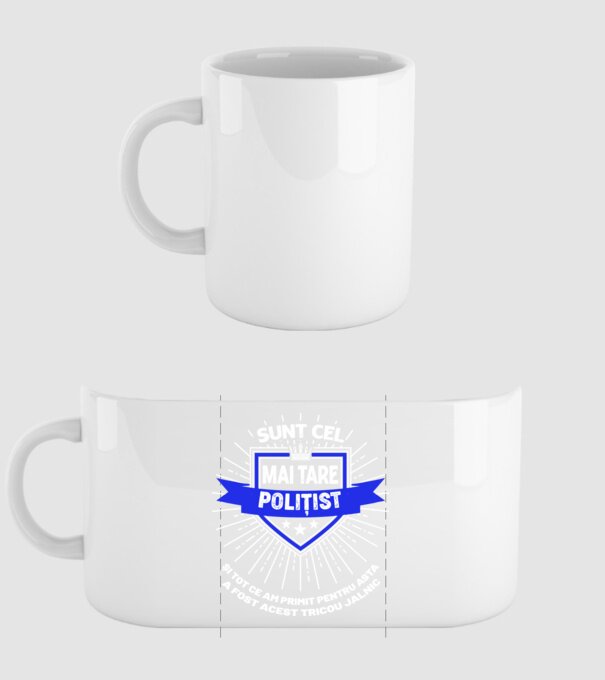 Sunt cel mai tare polițist și tot ce am primit pentru asta a fost acest tricou jalnic model alb pe tricou