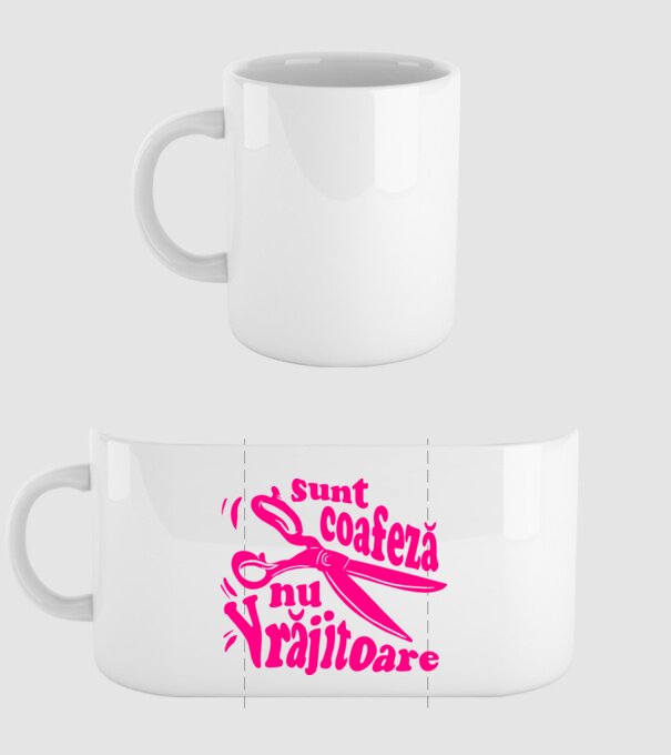 sunt coafeză, nu vrăjitoare model alb pe tricou
