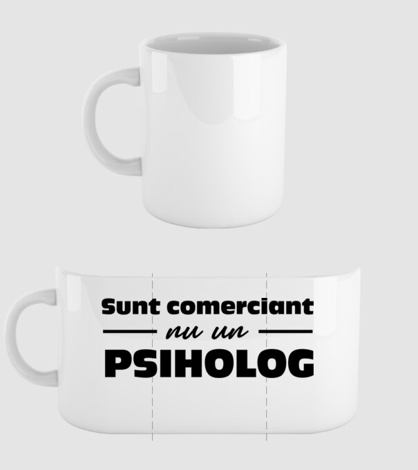 sunt comerciant, nu un psiholog model alb pe tricou