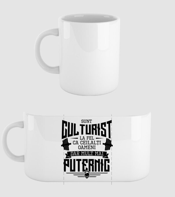 sunt culturist, la fel ca ceilalți oameni, dar mult mai puternic model alb pe tricou