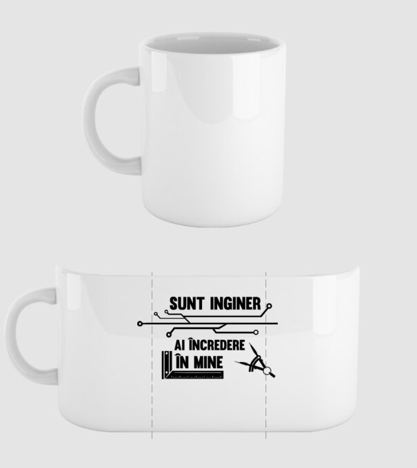 Sunt inginer, ai încredere în mine model alb pe tricou