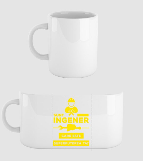 Sunt inginer, care este superputerea ta? model alb pe tricou