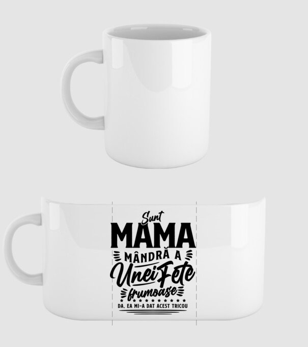 Sunt mama mândră a unei fete frumoase - da, ea mi-a dat acest tricou model alb pe tricou