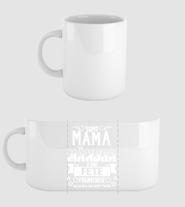 Sunt mama mândră a unei fete frumoase - da, ea mi-a dat acest tricou model alb pe tricou