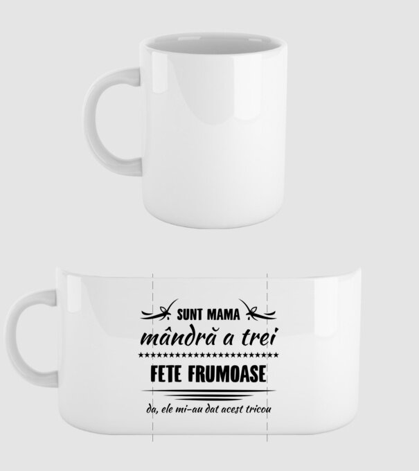 Sunt mama mândră a trei fete frumoase - da, ele mi-au dat acest tricou model alb pe tricou