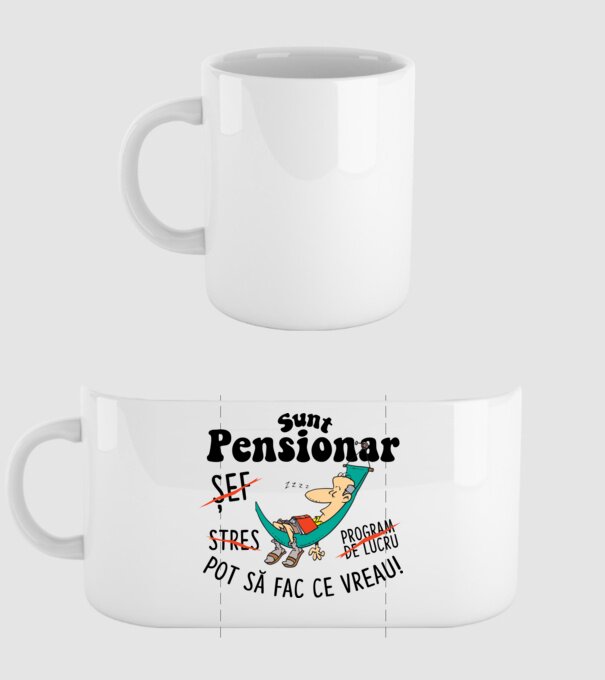 Sunt pensionar - pot să fac ce vreau! stres, program de lucru, șef model alb pe tricou