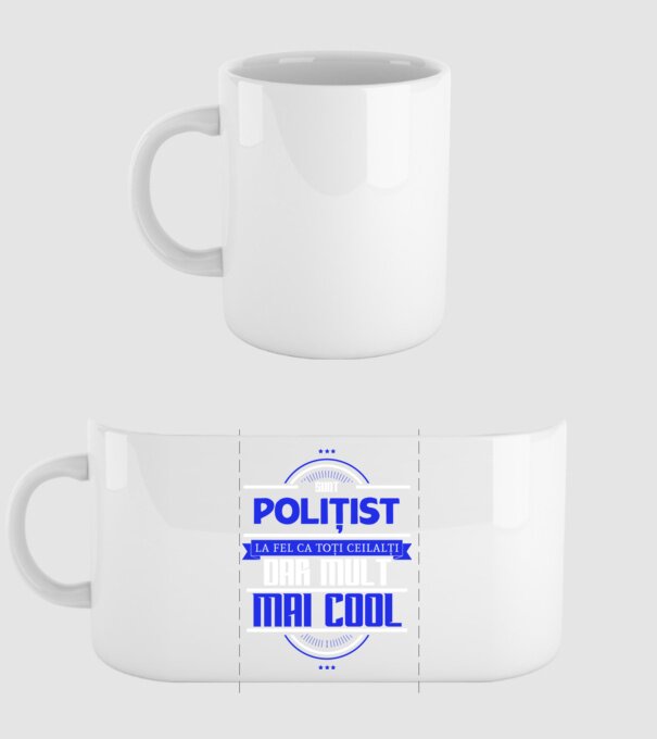 Sunt polițist, la fel ca toți ceilalți, dar mult mai cool model alb pe tricou