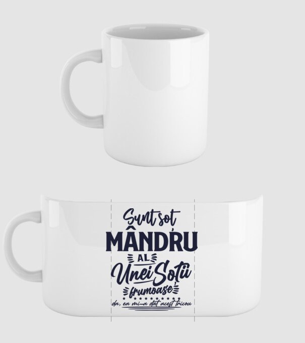 Sunt soț mândru al unei soții frumoase - da, ea mi-a dat acest tricou model alb pe tricou
