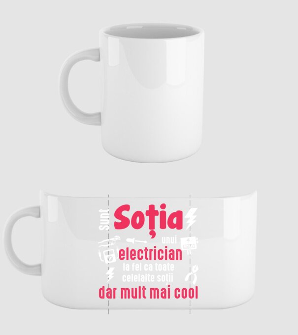 sunt soția unui electrician, la fel ca toate celelalte soții, dar mult mai cool D4337486 model alb pe tricou