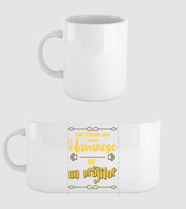 sunt stăpânul unui havanese, nu un vrăjitor model alb pe tricou