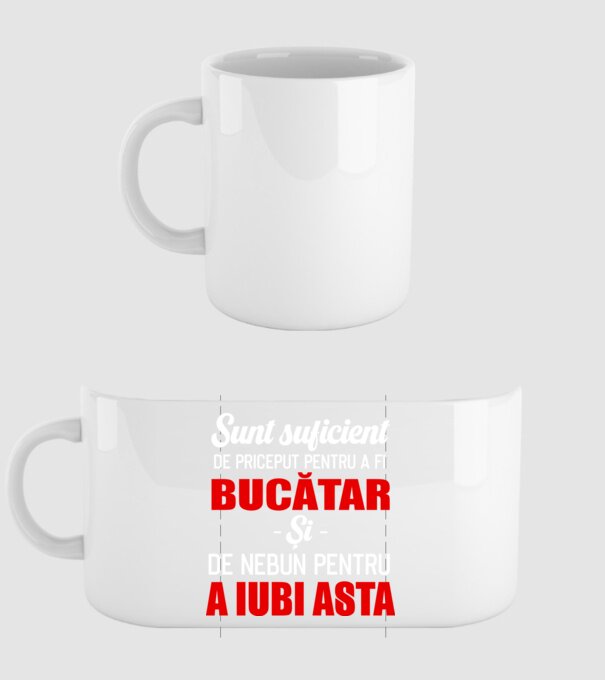 Sunt suficient de priceput pentru a fi BUCĂTAR și suficient de nebun pentru a iubi asta model alb pe tricou